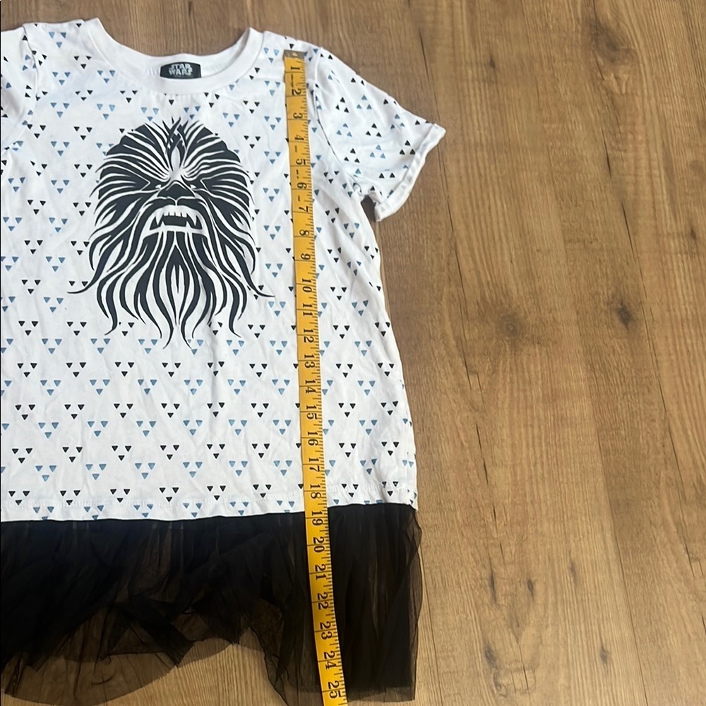 Star Wars Chewbacca Girls Graphic Top with Tulle Hem - Size XL - Disney - Picture 7 of 8